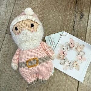 Cozy Pink Santa Knit Plush for Kids